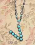 Turquoise Letter Necklace