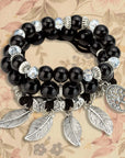 Ethnic Vintage Leaf Owl Multilayer Bracelet