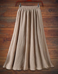 High Waist Slim Mid-Length A-Line Elastic Skirt