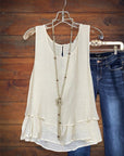Double Layered Cotton Yarn Tank Top