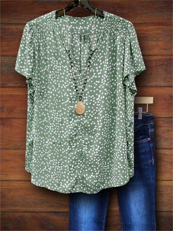 Classic Floral Casual Blouse