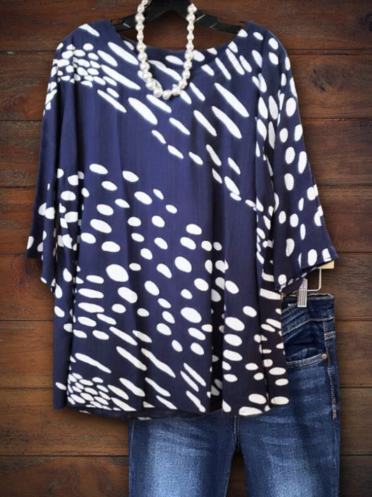 Casual Dot Print Top