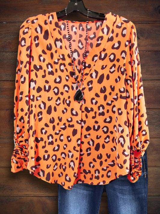 Leopard Print Oversized Top