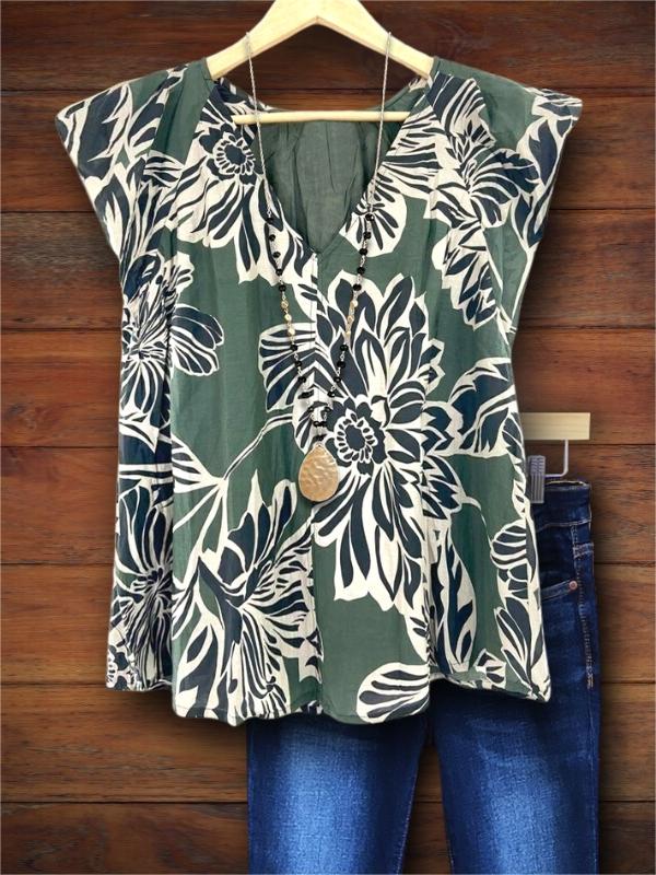 Floral Printed Casual Blouse