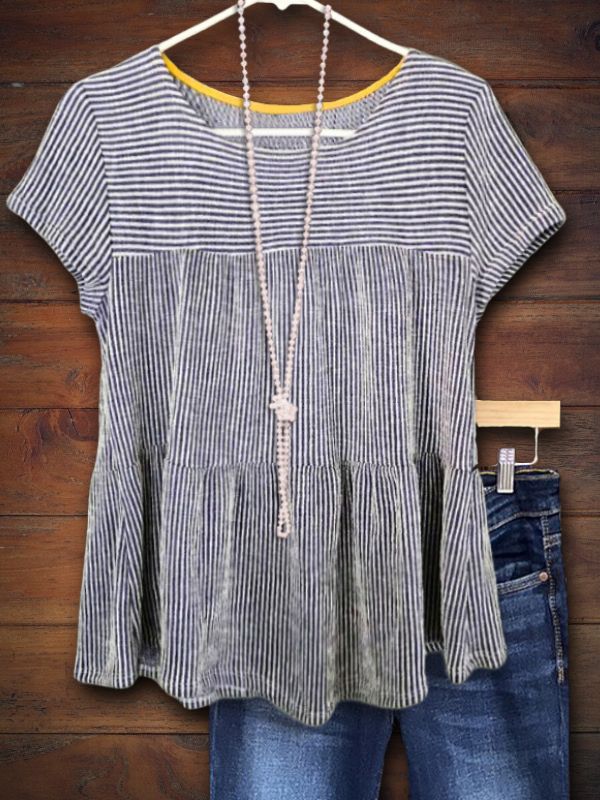 Striped Tiered Shirt