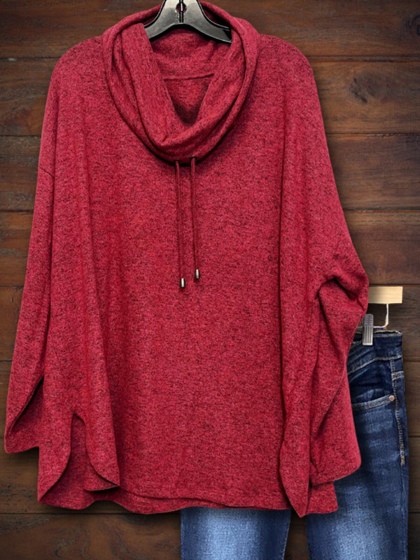 Casual Stacked Collar Loose Top