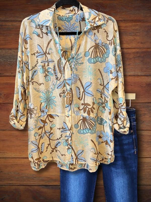 Fun Natural Print Loose Shirt