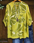 Olive Garden Button-Up Shirt