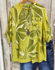 Olive Garden Button-Up Shirt
