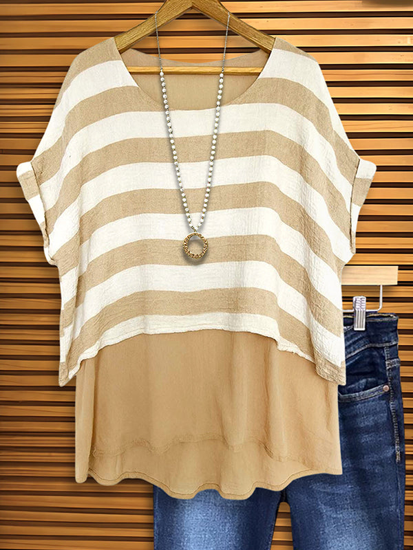 Desert Dune Layered Stripe Tee