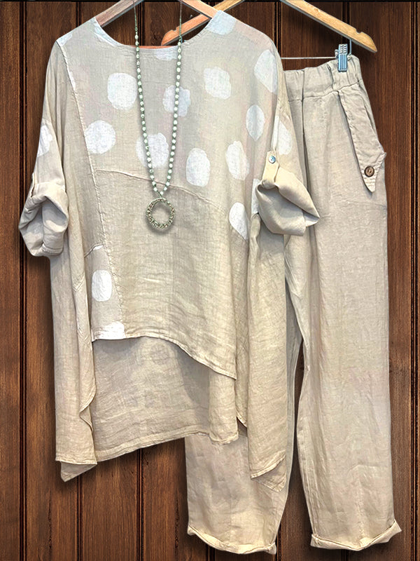 Polka Dot Linen Dot Set