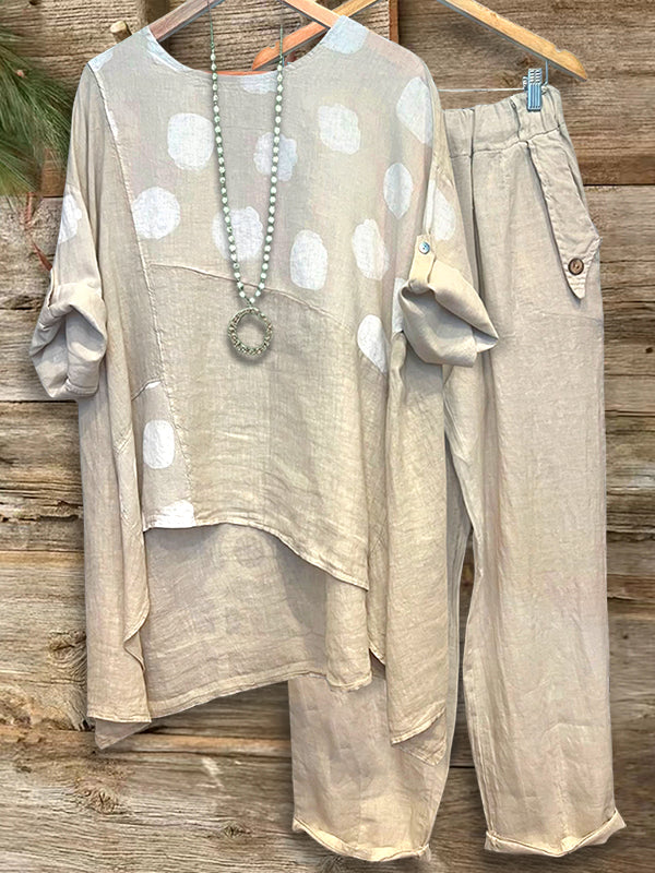 Polka Dot Linen Dot Set