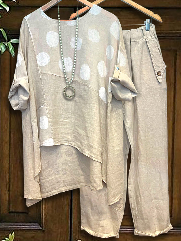 Polka Dot Linen Dot Set