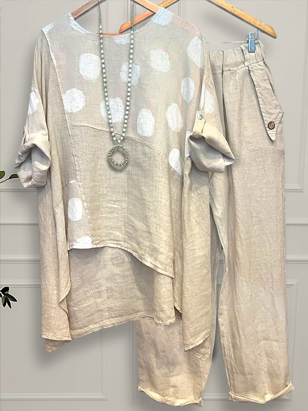 Polka Dot Linen Dot Set