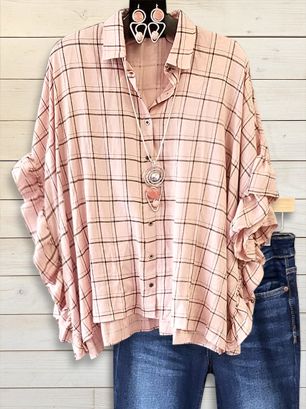 Rosewood Plaid Relaxed Shirt