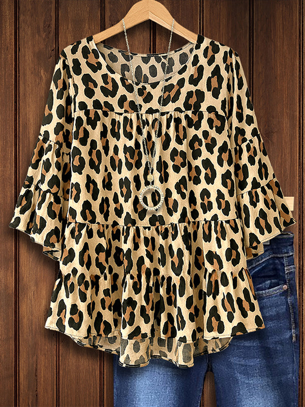 Wild Spirit Tiered Leopard Top