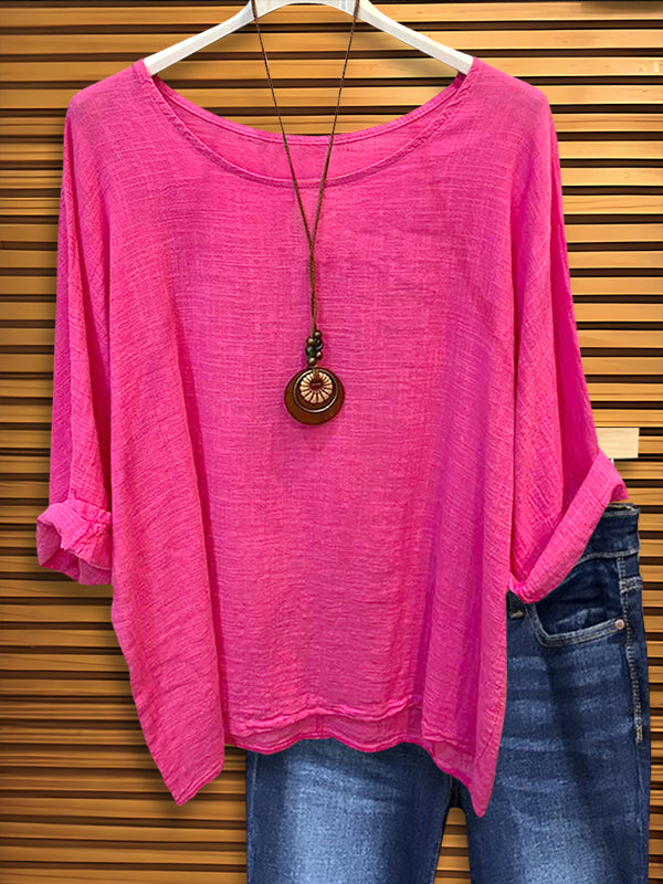 Bright Days Rolled Sleeve Blouse