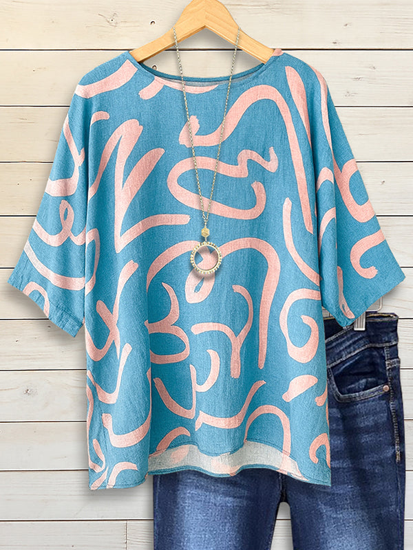 Abstract Breeze Half Sleeve Tee