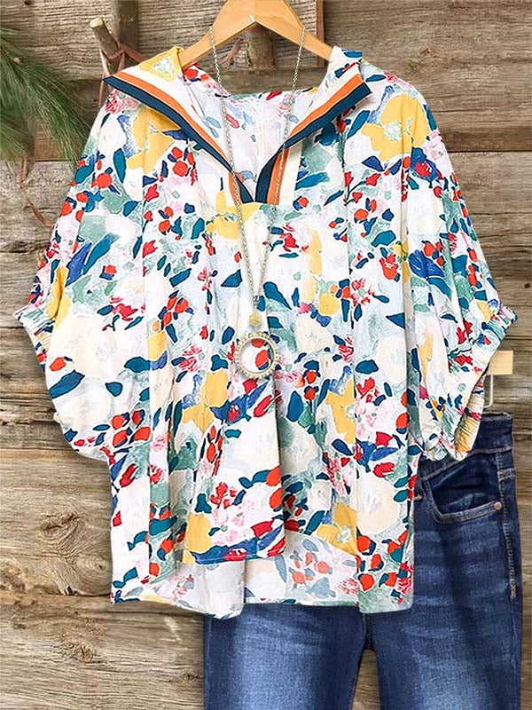 Sailor Bloom V-Neck Top