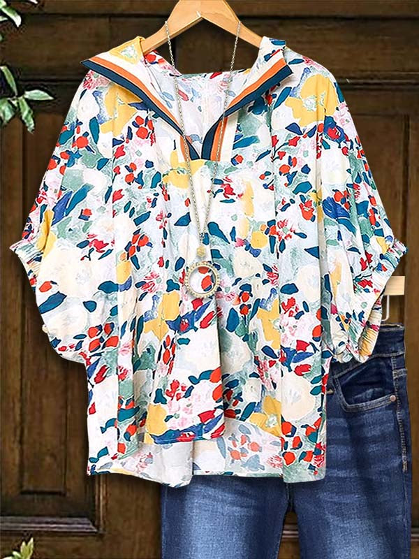 Sailor Bloom V-Neck Top