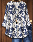 Indigo Garden V-Neck Tunic