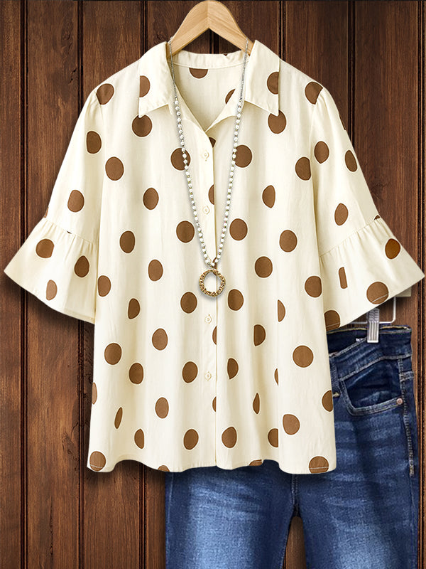 Boho Blossom Ruffle Sleeve Shirt