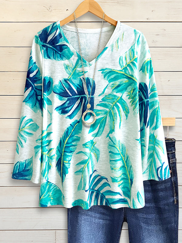 Tropical Breeze V-Neck Tee