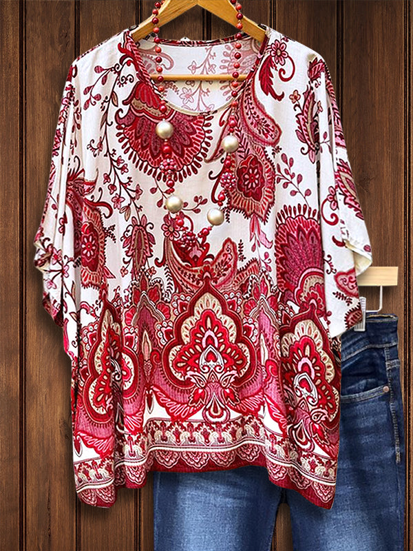 Boho Bloom Paisley Tunic Top