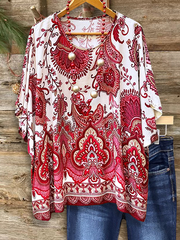 Boho Bloom Paisley Tunic Top