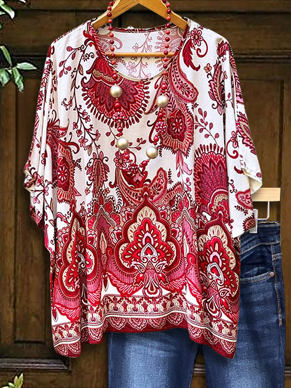 Boho Bloom Paisley Tunic Top