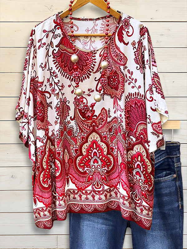 Boho Bloom Paisley Tunic Top