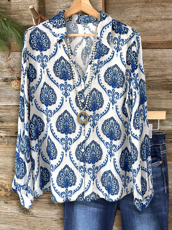 Sapphire Tile Boho Shirt