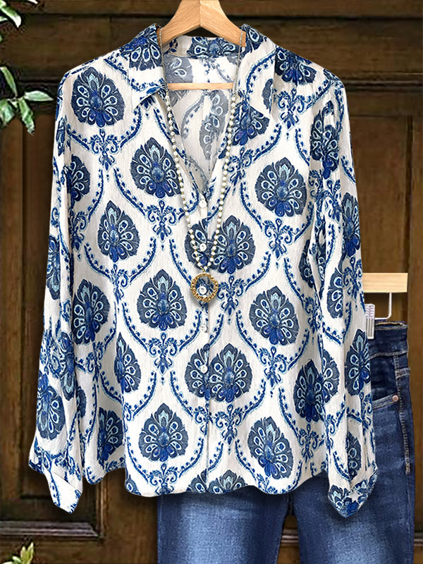 Sapphire Tile Boho Shirt