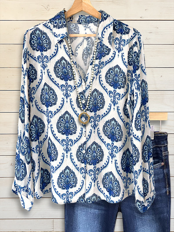 Sapphire Tile Boho Shirt