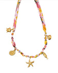Ocean Multi-Decor Ribbon Necklace