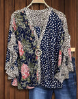 Mixed Bloom Patchwork Kimono Top