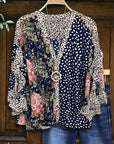 Mixed Bloom Patchwork Kimono Top