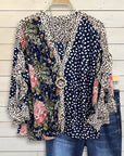 Mixed Bloom Patchwork Kimono Top