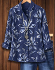 Navy Petal Print Shirt