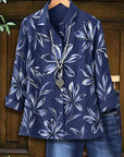 Navy Petal Print Shirt