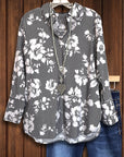 Monochrome Stripe Floral Shirt