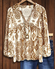 Boho Floral Peasant Blouse