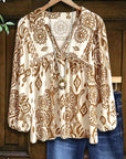 Boho Floral Peasant Blouse