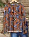 Autumn Bloom Floral Blouse