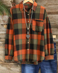 Autumn Plaid Button-Up Shirt