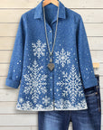 Frosty Snowflake Button Shirt