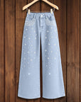 Pearl Spark Wide-Leg Jeans