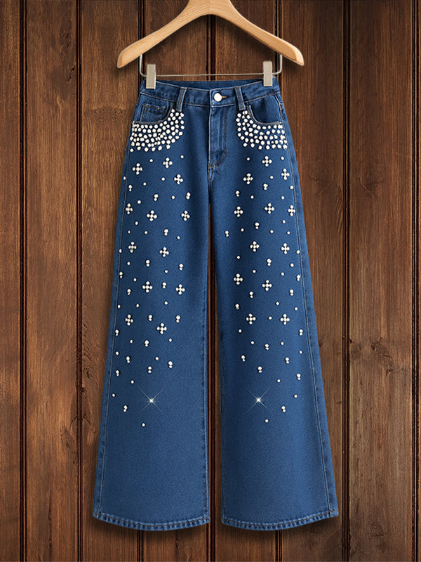 Pearl Spark Wide-Leg Jeans