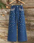 Pearl Spark Wide-Leg Jeans