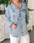 Classic Denim Relaxed Button-Up